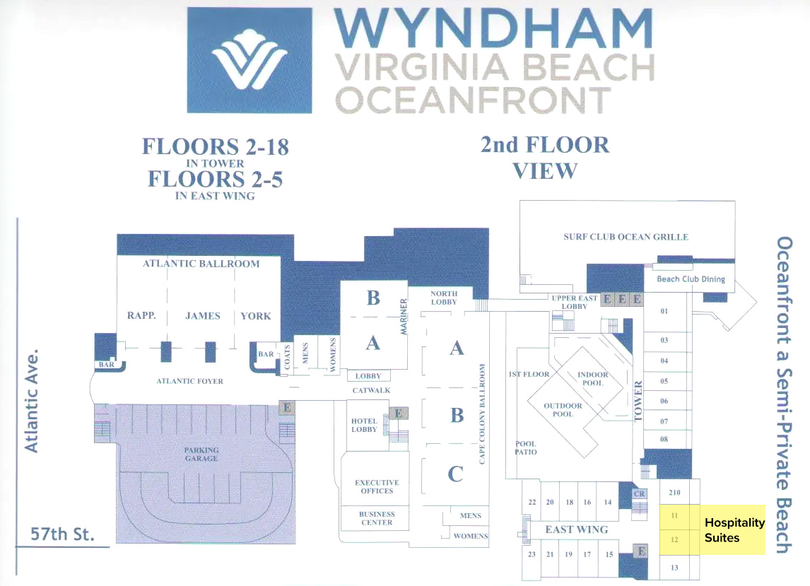 Wyndham Virginia Beach Hotel Diagram